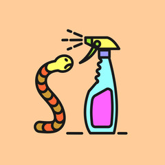 Remedy for pests. Spray. Vector icon.