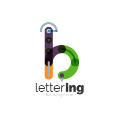 Linear business logo letter