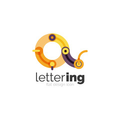 Linear business logo letter