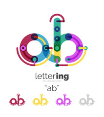 Linear business logo letter