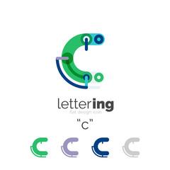 Linear business logo letter