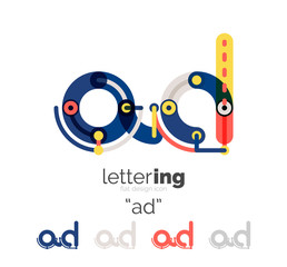 Linear business logo letter