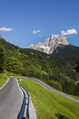 Mountain landscape seen from the road