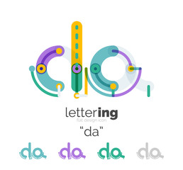 Letter logo line concept