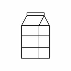 Box of milk icon in outline style isolated vector illustration