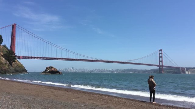 Golden Gate Bridge, San Francisco. View from Kirby Cove