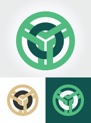 circled emblem vector