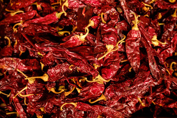 Dry red pepper. Food background