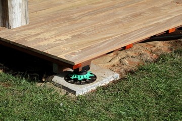 réalisation d'une terrasse en bois exotique