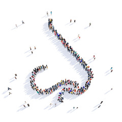 people nose shape icon 3d