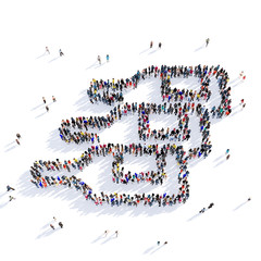 people wine bottle shape icon 3d