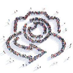 people camera shape icon 3d