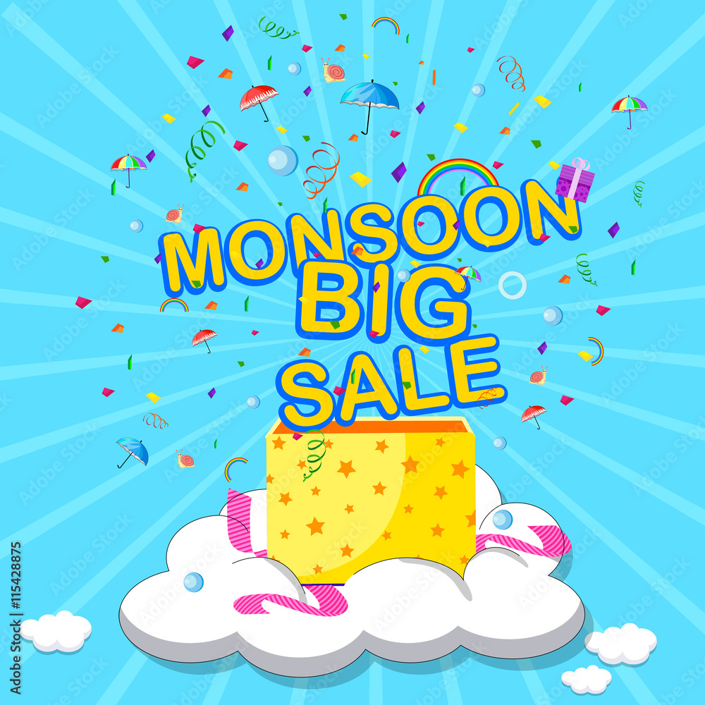 Canvas Prints happy monsoon sale offer promotional and advertisment banner