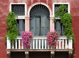 Balkon in Venedig.