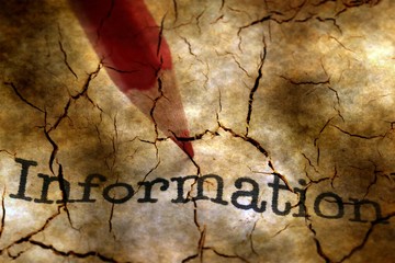 Broken information grunge concept