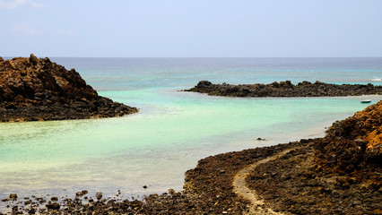 The lagoon on the island Lobos.