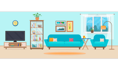 Living room with furniture.