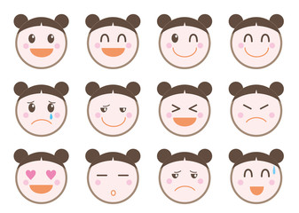 アイコン感情セット（女の子）