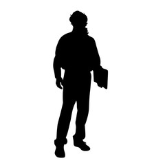 Vector silhouette of businessman.