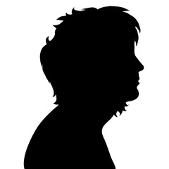 Vector silhouette of man.
