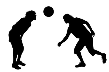 Vector silhouette of man.