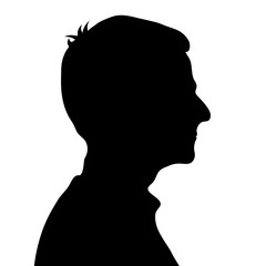 Vector silhouette of man.