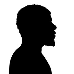 Vector silhouette of man.
