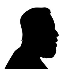 Obraz na płótnie Canvas Vector silhouette of man.