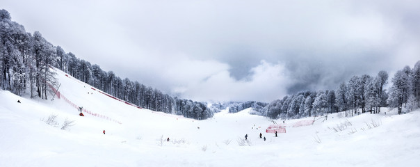 Krasnaya Polyana, Rosa Khutor , night , water, lights