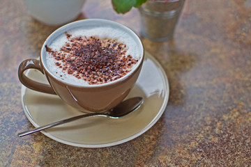 cup of coffee in the restaurant