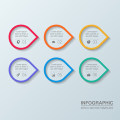 Vector infographic template with shadow