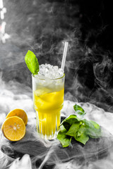 Lemonade with orange and mint