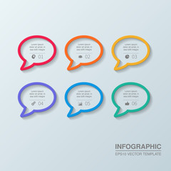 Vector infographic template with shadow