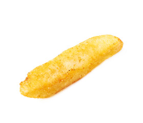 French fried potato slice isolated