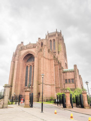 Fototapeta na wymiar Exterior architecture of Liverpool cathedral
