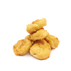 Breaded chicken nugget composition isolated