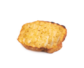 Baked potato slice composition, isolated