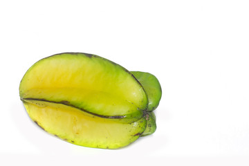 Star apple on the white background.