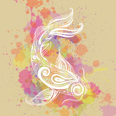 Vector Illustration of an Abstract Ornamental Fish