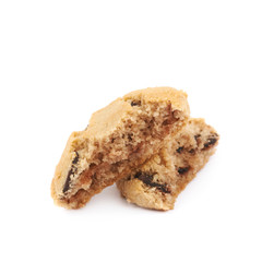 Chocolate chip cookie isolated