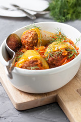 peppers stuffed with tomato sauce