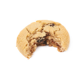Chocolate chip cookie isolated