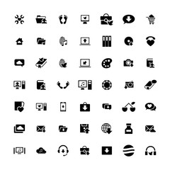 Fototapeta premium Set of 49 Universal Icons. Business, internet, web design.
