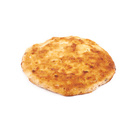 Cottage cheese flapjack flat cake isolated