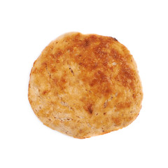 Cottage cheese flapjack flat cake isolated