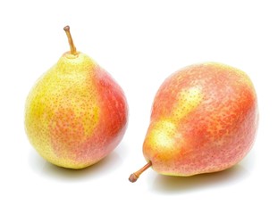 fresh pears isolated on white background