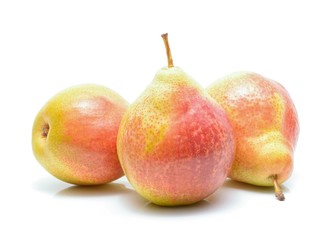 fresh pears isolated on white background