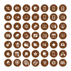 Set of 49 Universal Icons. Business, internet, web design.