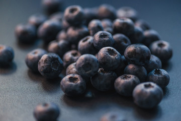 Blueberries on table