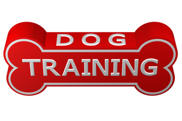 Concept: dog training. 3D rendering.